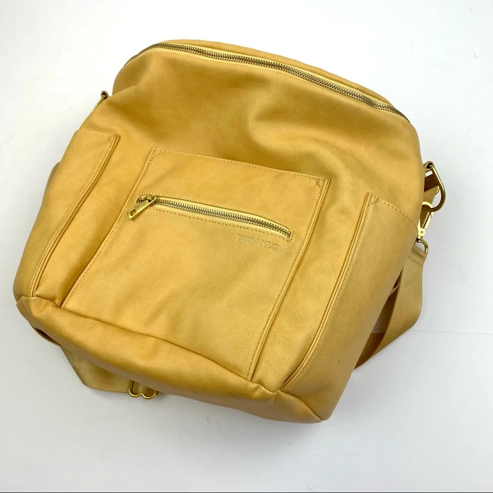 Fawn Design the Original Diaper Bag Pale Yellow with Changing Pad